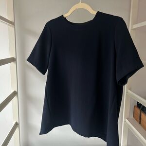 Classic navy Short Sleeve Top blouse xs oversized
